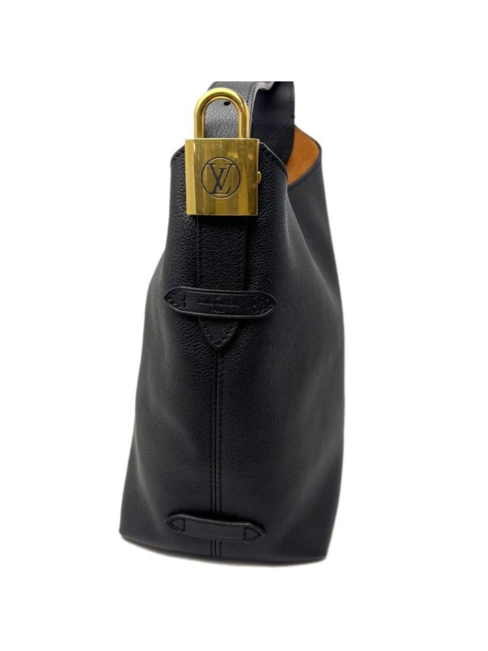 Louis Vuitton Leather Shoulder Low Key Hobo PM Black Gold - Picture 5 of 15